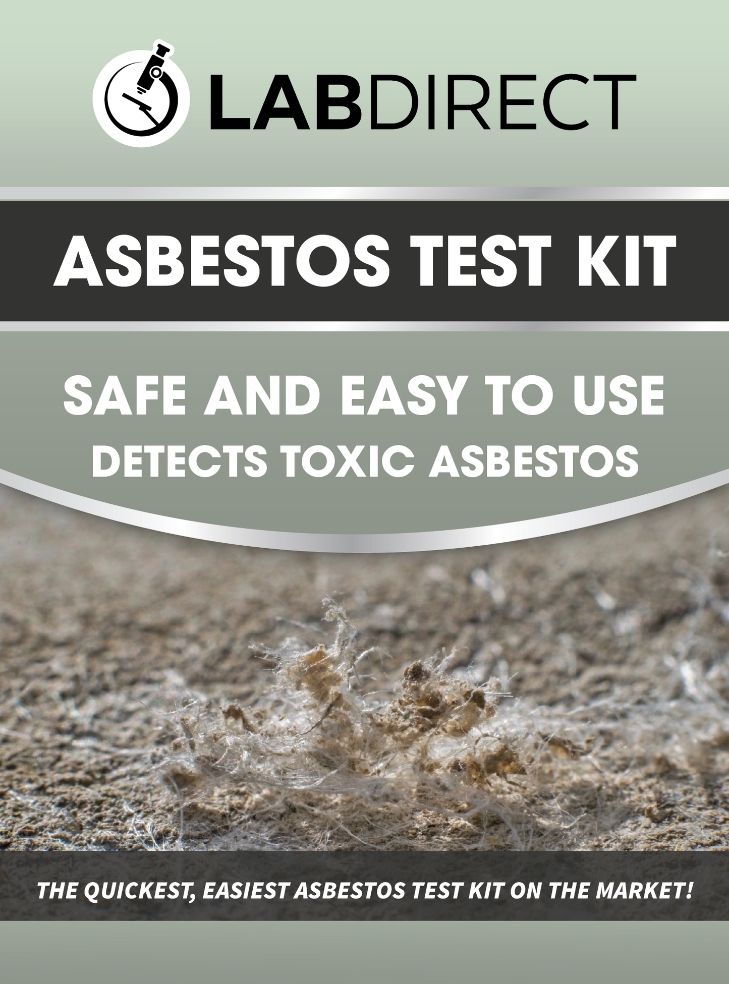 The LabDirect Asbestos Test Kit includes everything you need to collect and submit sample materials that may contain asbestos with clear instructions to be sure you are safe. Click or tap on the image for product details. Lab analysis fee is not included.